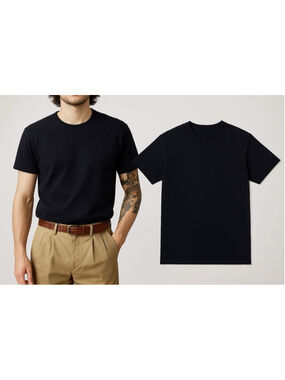 Lot 103 1940s USN Slub Cotton T-Shirt Black Militora 40 USA SHIP
